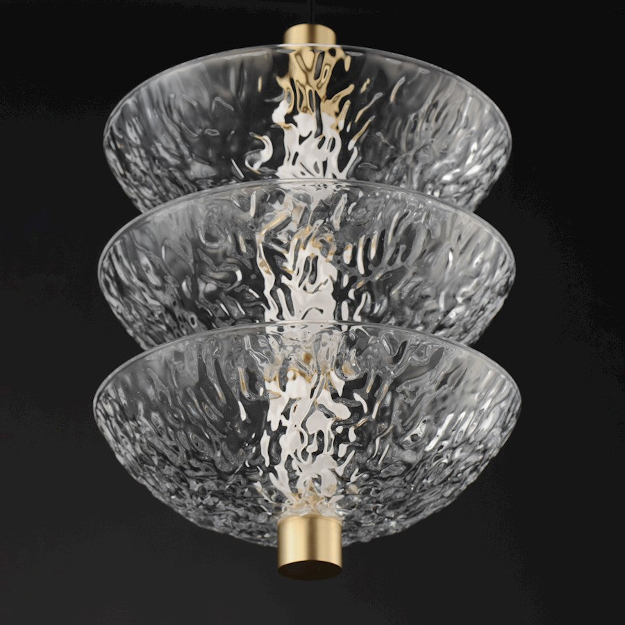 3 Light Pendant, Brass