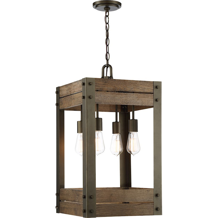 Nuvo Lighting Winchester 5 Light Pendant, Aged Wood Bronze - 60-6426