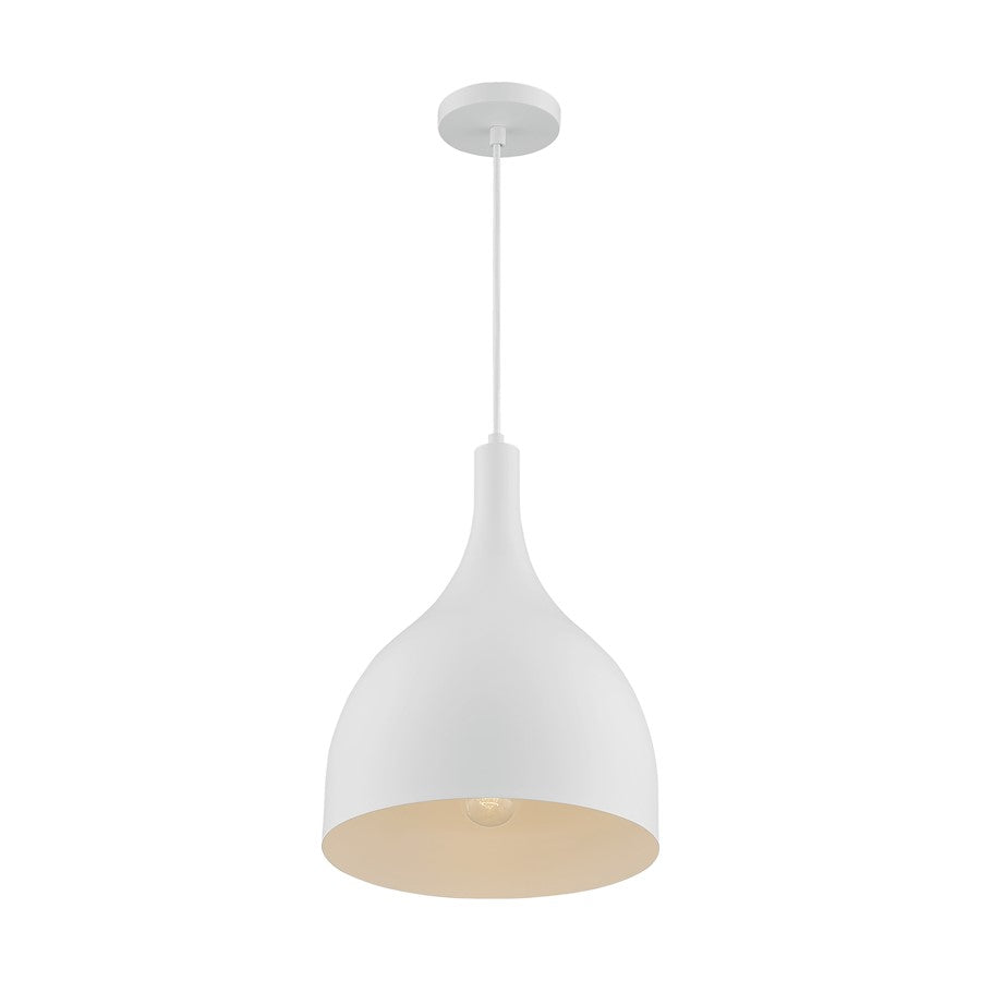 Nuvo Lighting Bellcap 1 Light 12" Pendant, Matte White - 60-7097