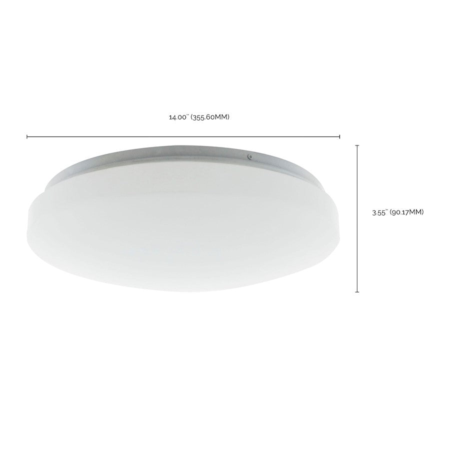 Nuvo Lighting 14" Acrylic Round LED Flush Mount, White/120V