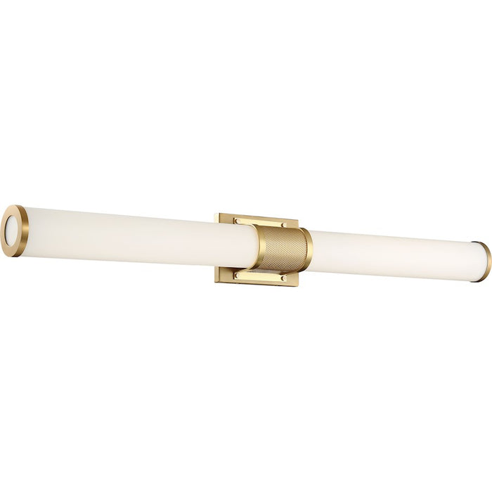 Nuvo Lighting Caper LED Vanity, Brushed Brass/Frosted Lens