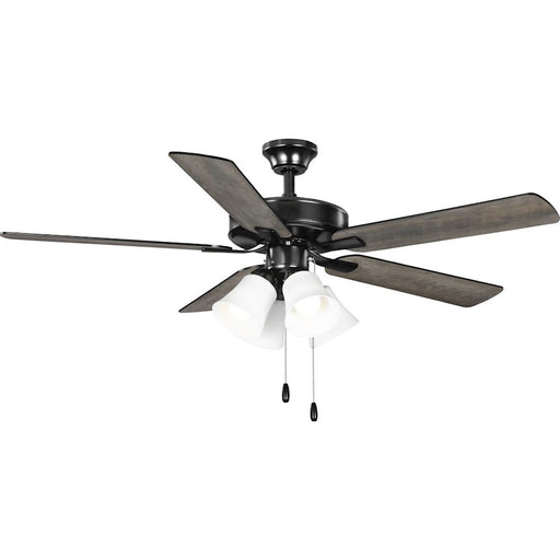 Progress Lighting Airpro 52" BK 5-Blade Ceiling Fan, Etched - P250077-31M-WB