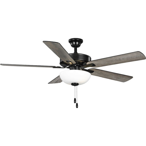 Progress Lighting Airpro 52" BK 5-Blade Ceiling Fan, Etched WH - P250078-31M-WB