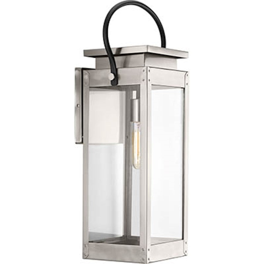 Progress Union Square 1 Light Outdoor Small Lantern, Stainless