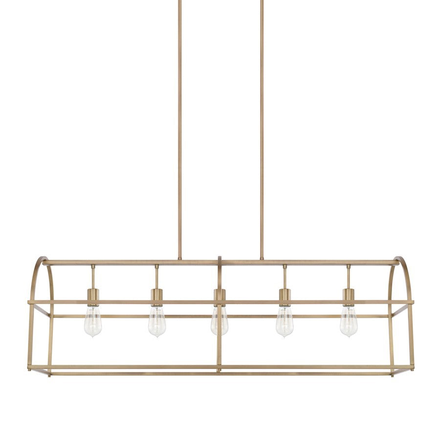 OPEN BOX ITEM: HomePlace by Capital Lighting 5 Light Island, Brass - 825751AD