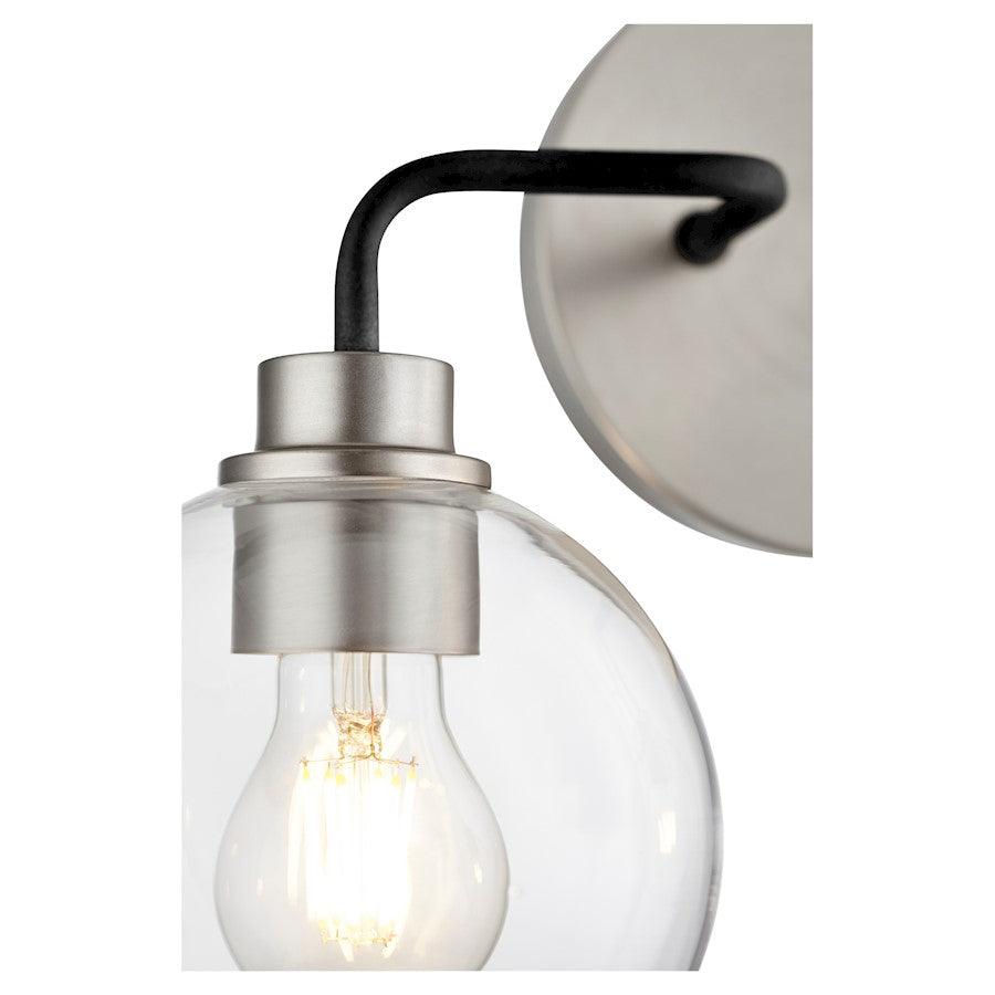 2 Light Bathroom Vanity Light, Noir