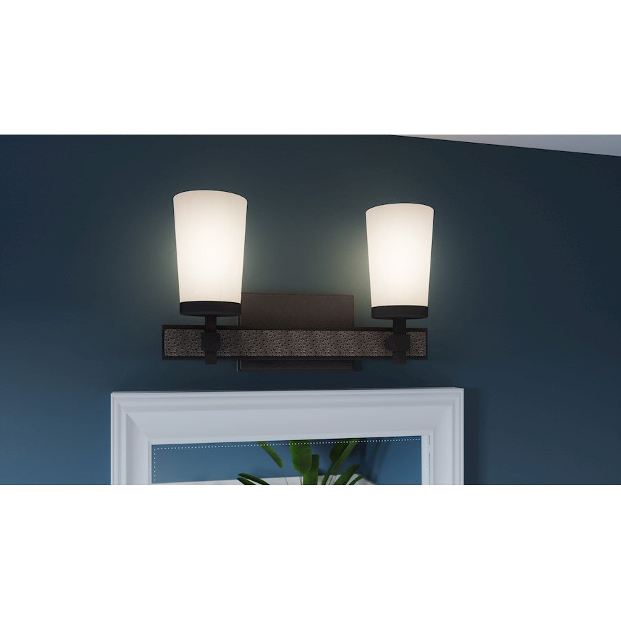 2 Light Bathroom Vanity Light, Black