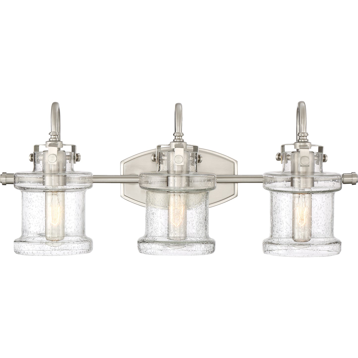 3 Light Bathroom Vanity Light, Brushed Nickel
