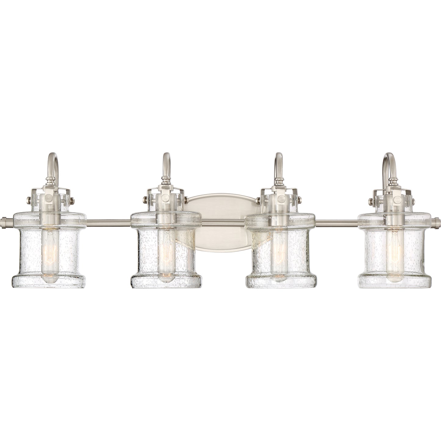 4 Light Bathroom Vanity Light, Brushed Nickel