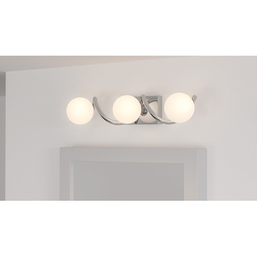 23" Bathroom Vanity Light, Polished Chrome