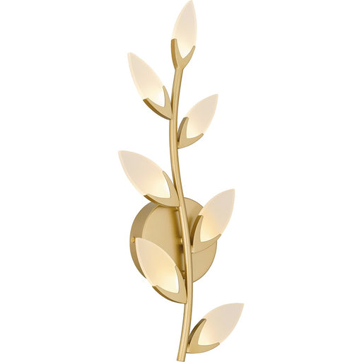 Quoizel Flores 7 Light Wall Sconce, Soft Gold/Etched Acrylic - PCFLR8708SGD