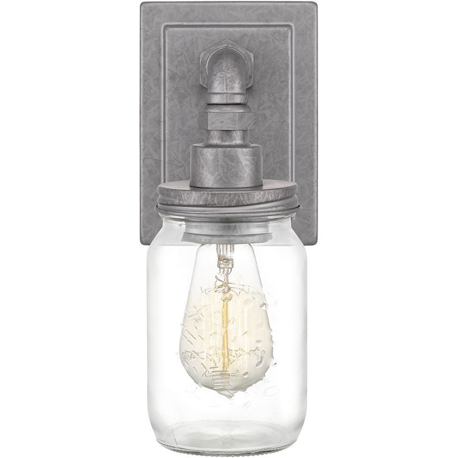Quoizel Squire 1 Light Wall Sconce, Galvanized - SQR8701GV