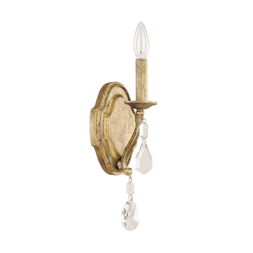 OPEN BOX ITEM: Capital Lighting Blakely 1 Lt Sconce, Gold w/Crystals - 1616AG-CR