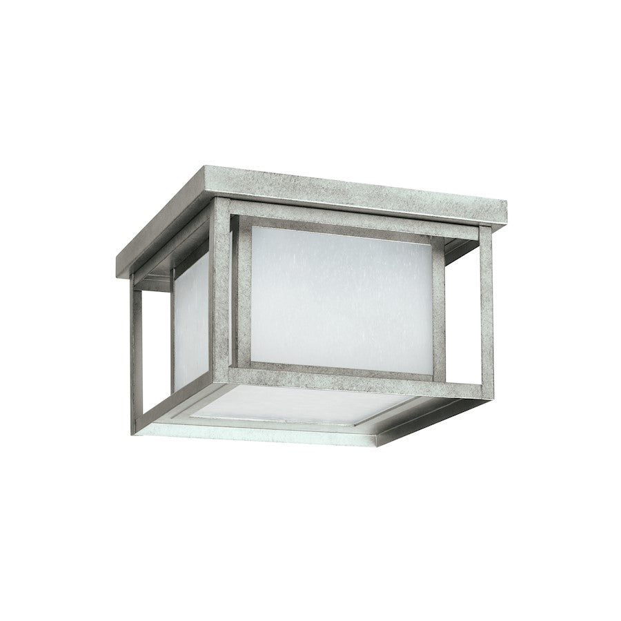 Generation Lighting Hunnington 2 Lt Outdoor Flush, Weathered Pewter