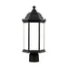 Sea Gull Sevier Medium 1 Light Outdoor Post Lantern, Black/Satin - 8238651-12
