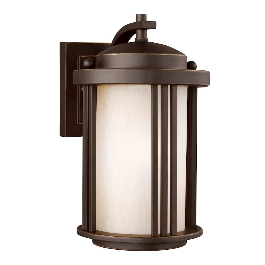 Sea Gull Lighting Crowell SM 1-LT Outdoor Wall, BZ/White Alum - 8547901DEN3-71