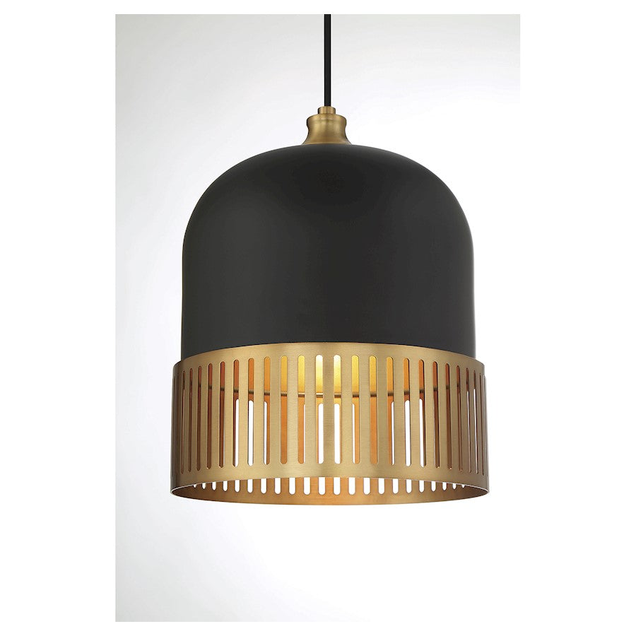 1 Light Pendant, Matte Black