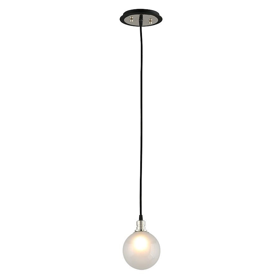 1 Light Mini Pendant, Black/Nickel