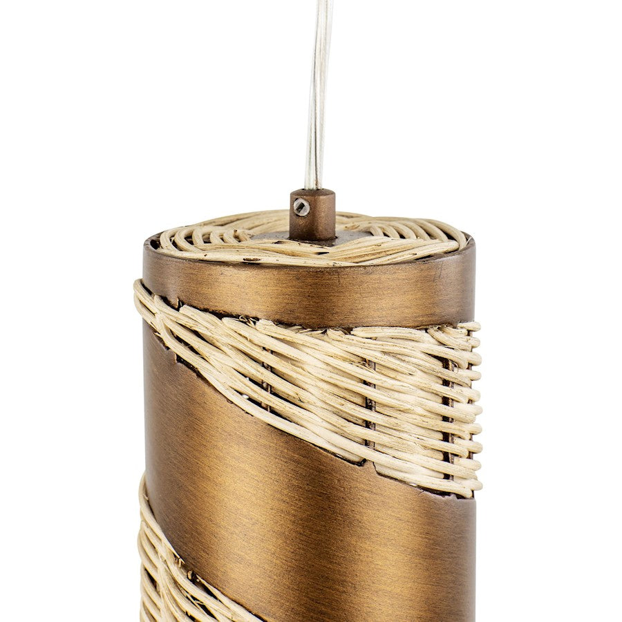 1 Light Cylinder Mini Pendant, Baguette
