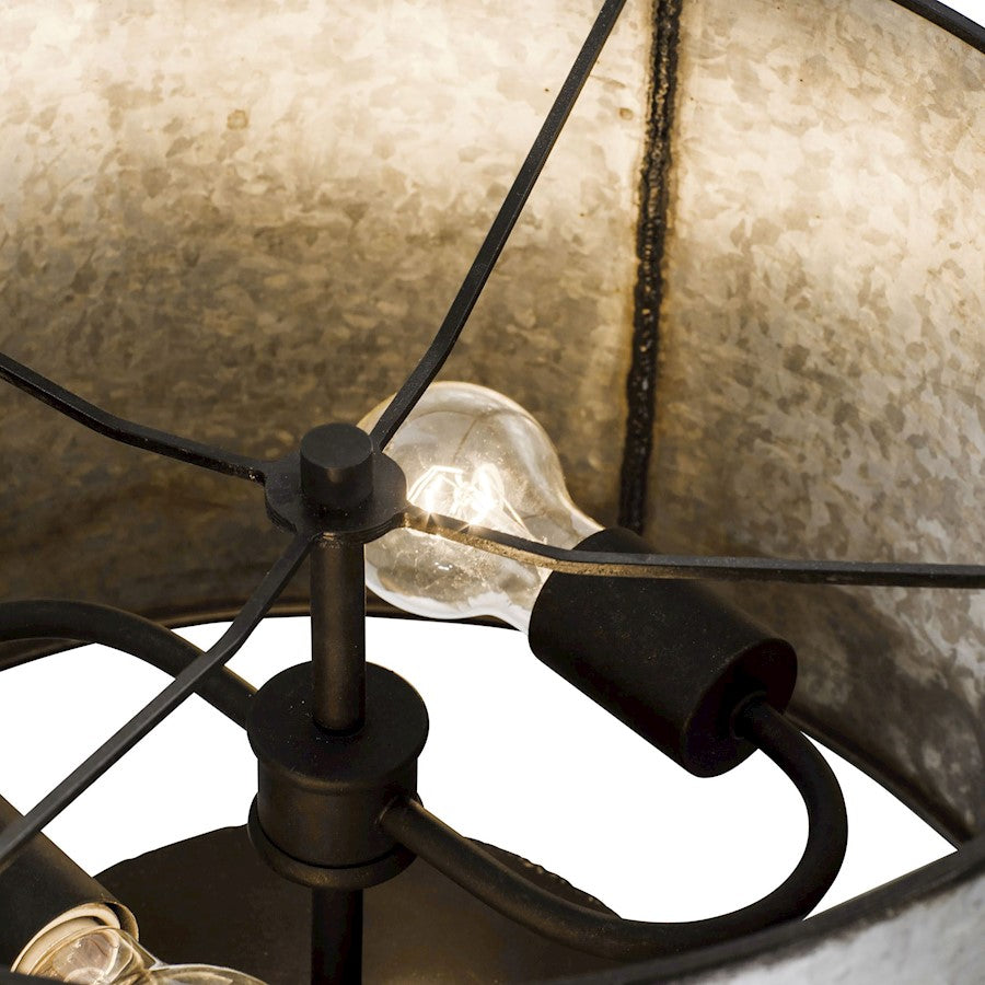 Cannery 2-Lt Table Lamp, Ombre Galvanized/Ombre Galvanized