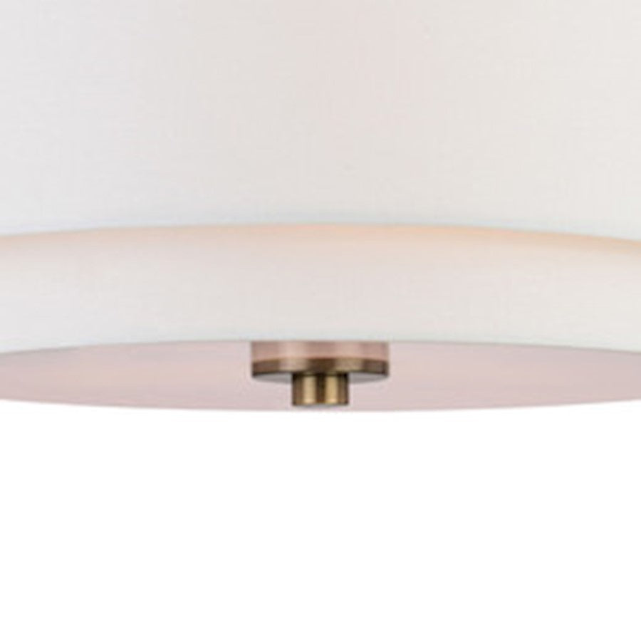 Vaxcel Burnaby 3 Light 16" Semi Flush Mount