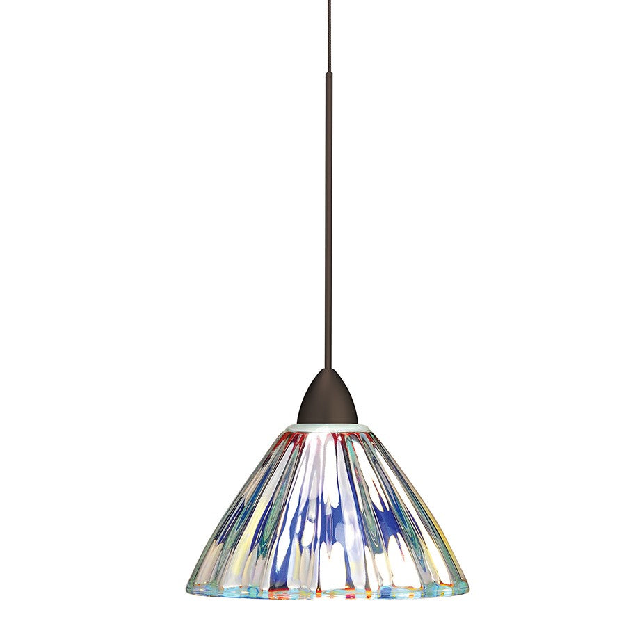 LED Pendant, Dichroic Glass