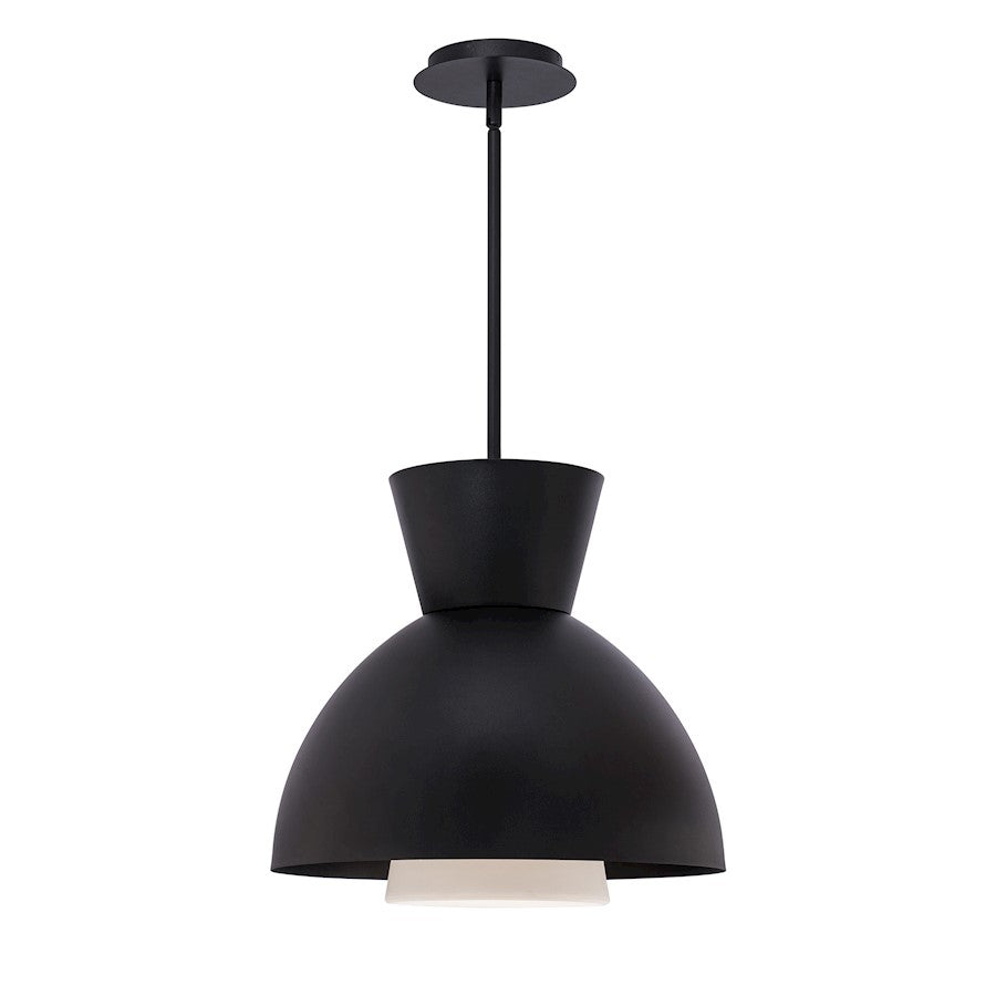 16" LED Pendant 3000K, Black
