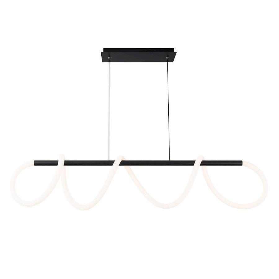 46" LED Linear Pendant, Black