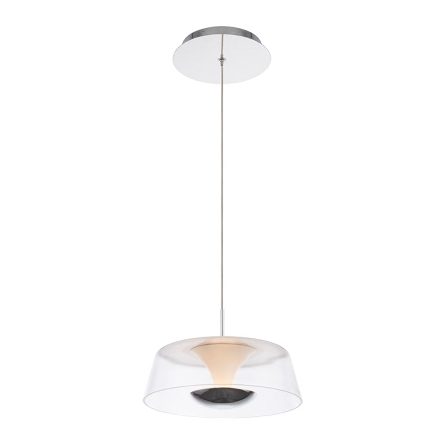1 Light 9" LED Mini Pendant 3000K, Chrome
