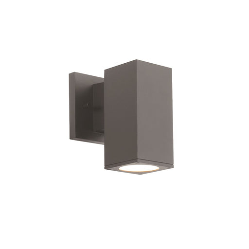 WAC Lighting Cubix Outdoor 1 Light Wall Sconce, Black/White - WS-W220208-30-BK