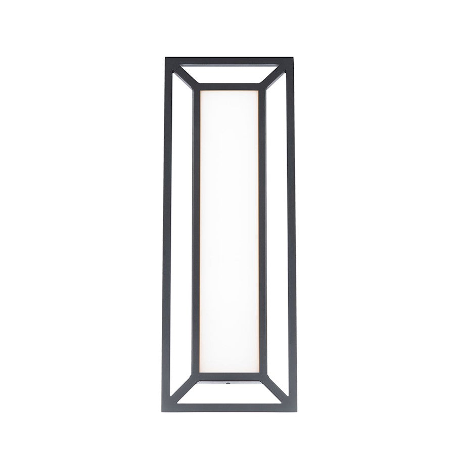 WAC dweLED Tate 1 Lt 22" LED Outdoor Wall Light 3000K, BK/Etched - WS-W69222-BK