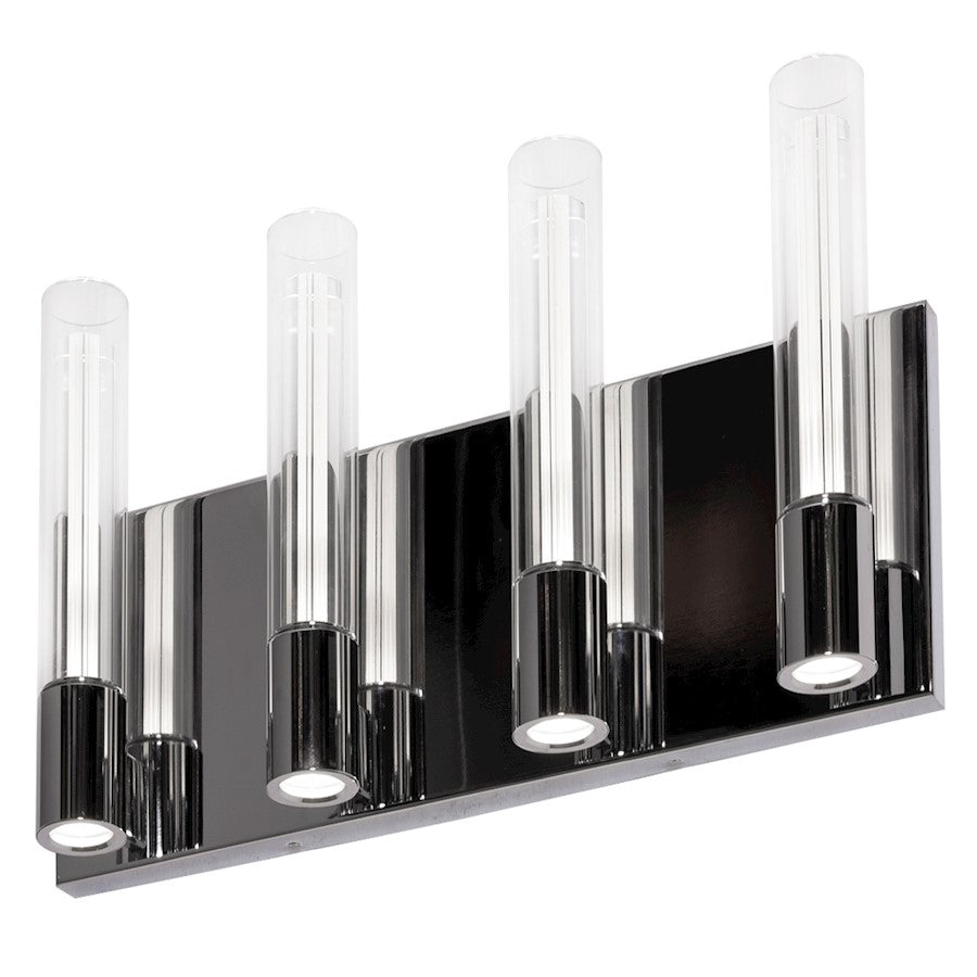 4 Light Bathroom Vanity Light, Polished Chrome