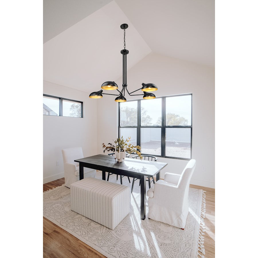 Pendant, Black/Gold Inner