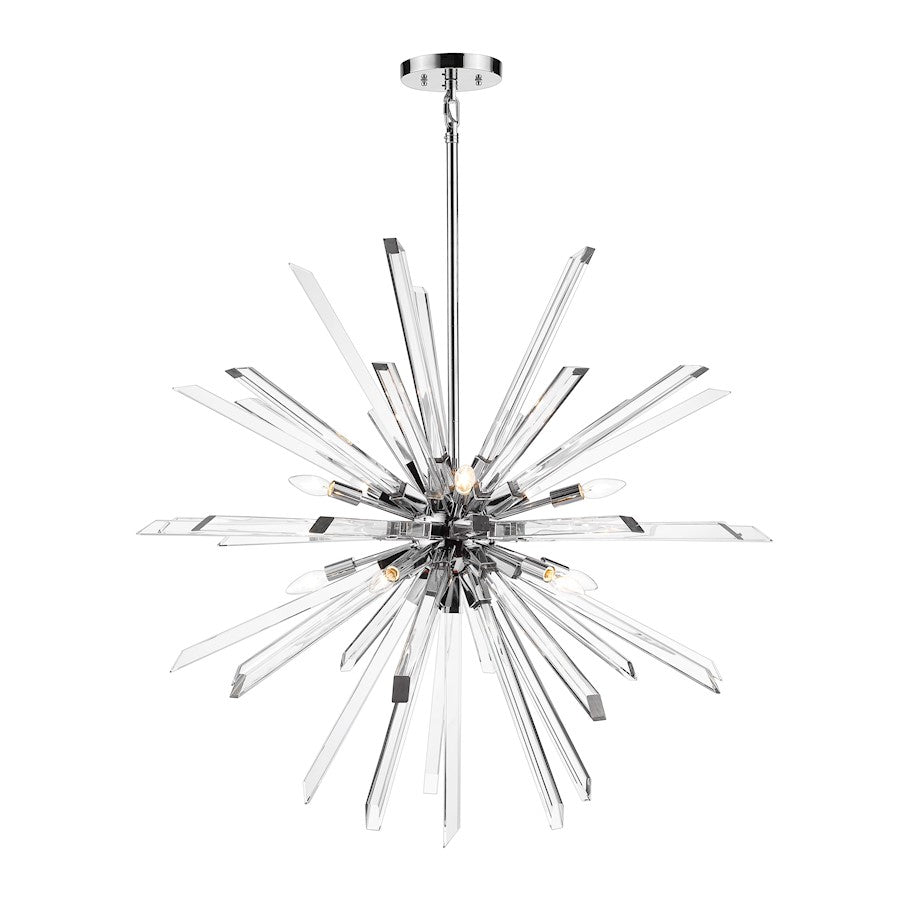 Z-Lite 10 Light Burst 41" Chandelier, Chrome - 4003-10CH