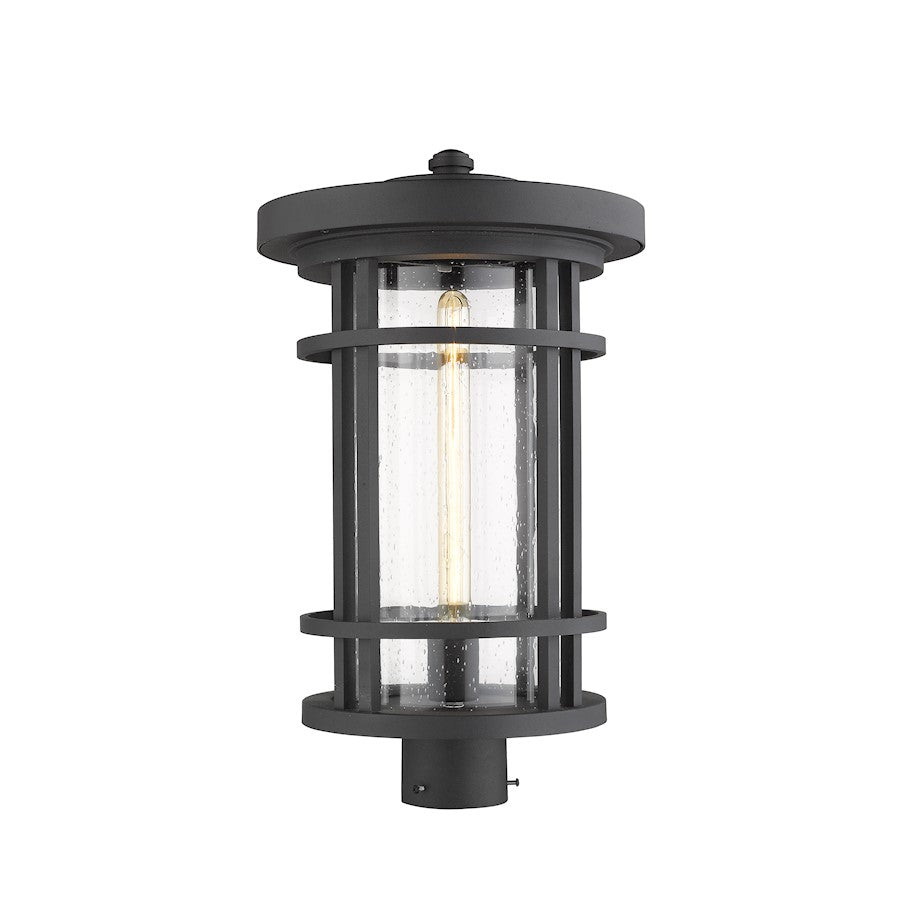 Z-Lite 1 Light Jordan 12" Outdoor Post Mount Fixture, Black - 570PHXL-BK