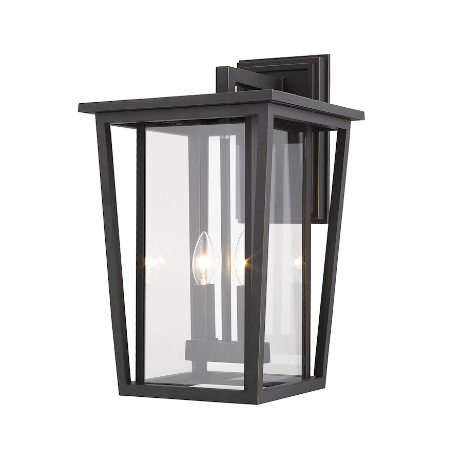 Z-Lite 2 Light Seoul 11" Outdoor Wall Sconce, Oil Rubbed Bronze - 571B-ORB