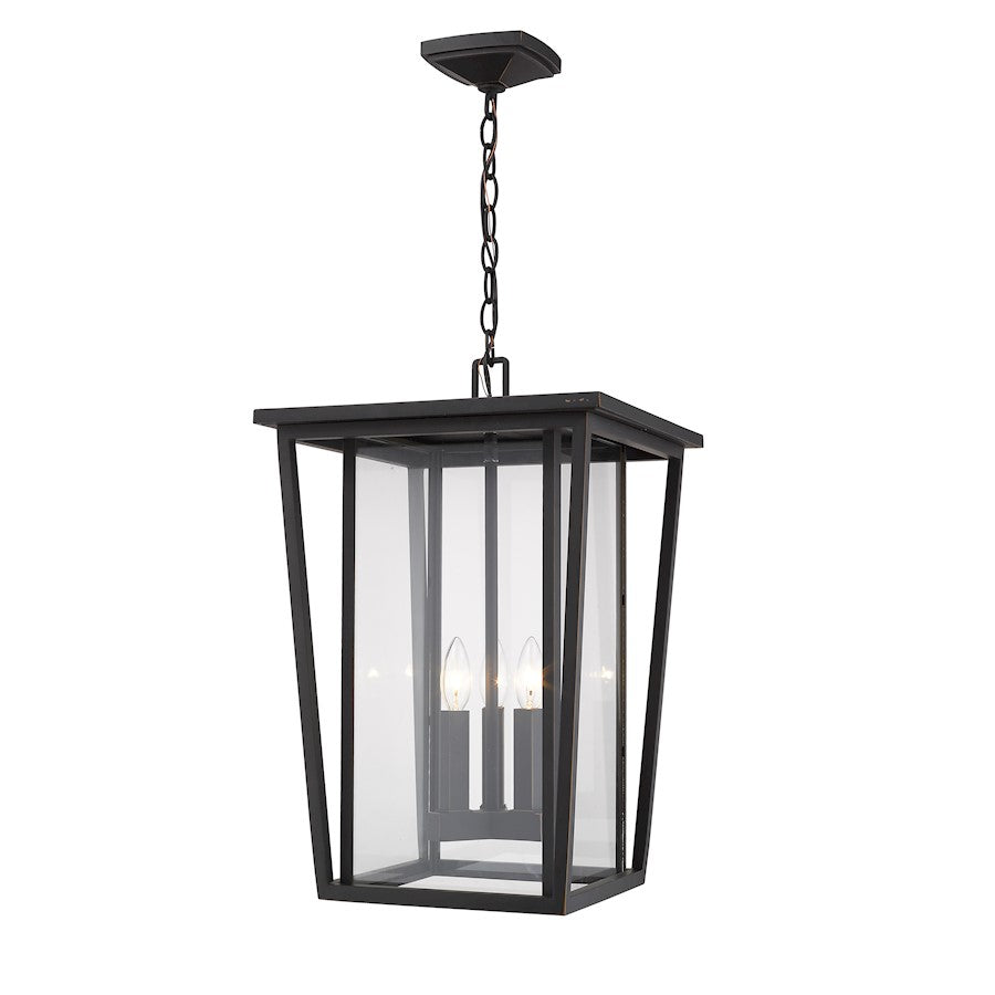 Z-Lite 3 Light Seoul 14" Outdoor Chain Mount, Oil Rubbed Bronze - 571CHXL-ORB