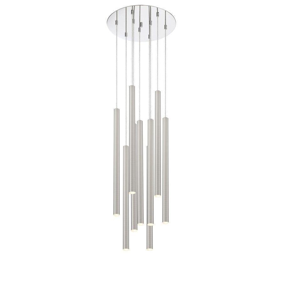 Z-Lite 9 -LT Forest RCH 24" Island/Billiard, Satin Nickel - 917MP24-BN-LED-9RCH