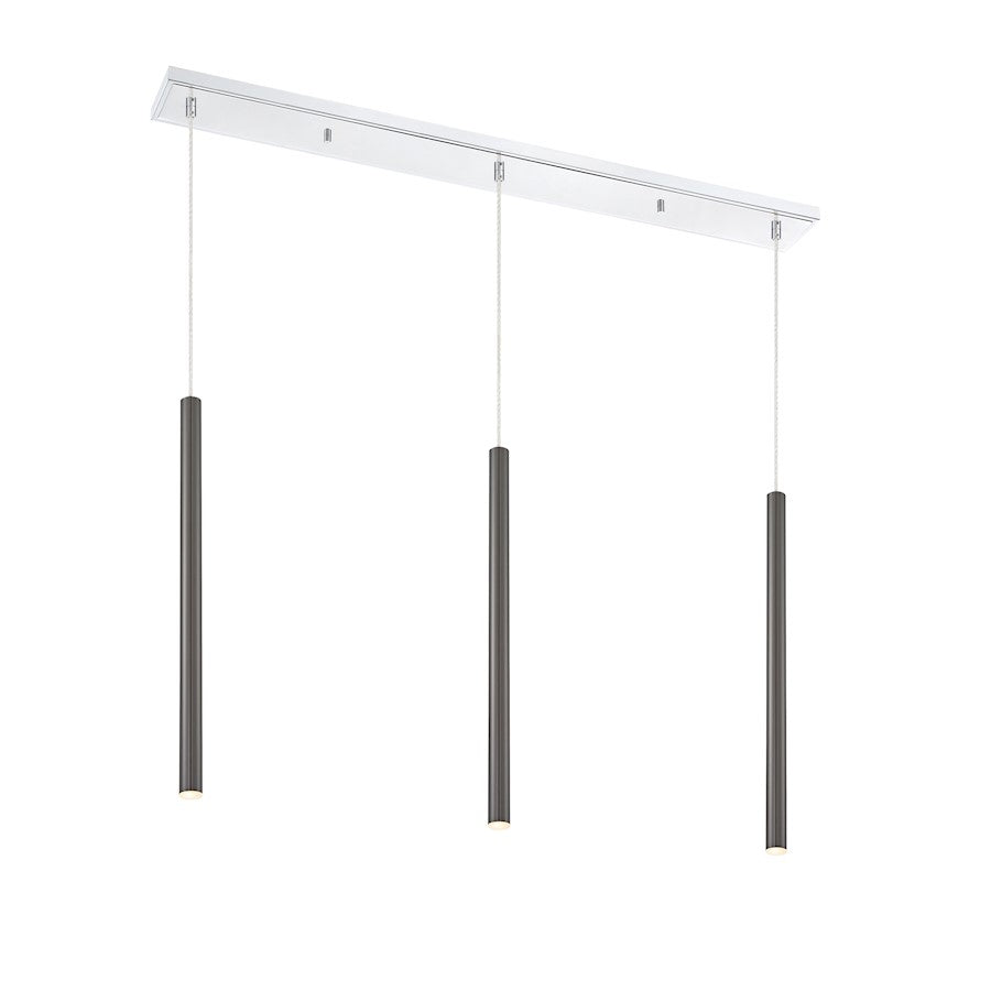 Z-Lite 3 Light Forest Island/Billiard, Pearl Black - 917MP24-PBL-LED-3LCH