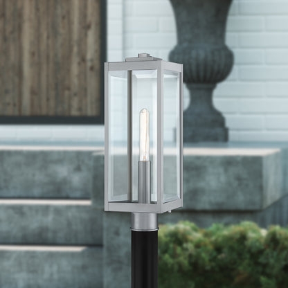 Quoizel Westover 1 Light Outdoor Post, Clear Beveled