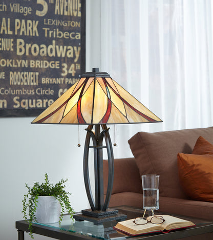 Asheville Tiffany Table Lamp, Valiant Bronze