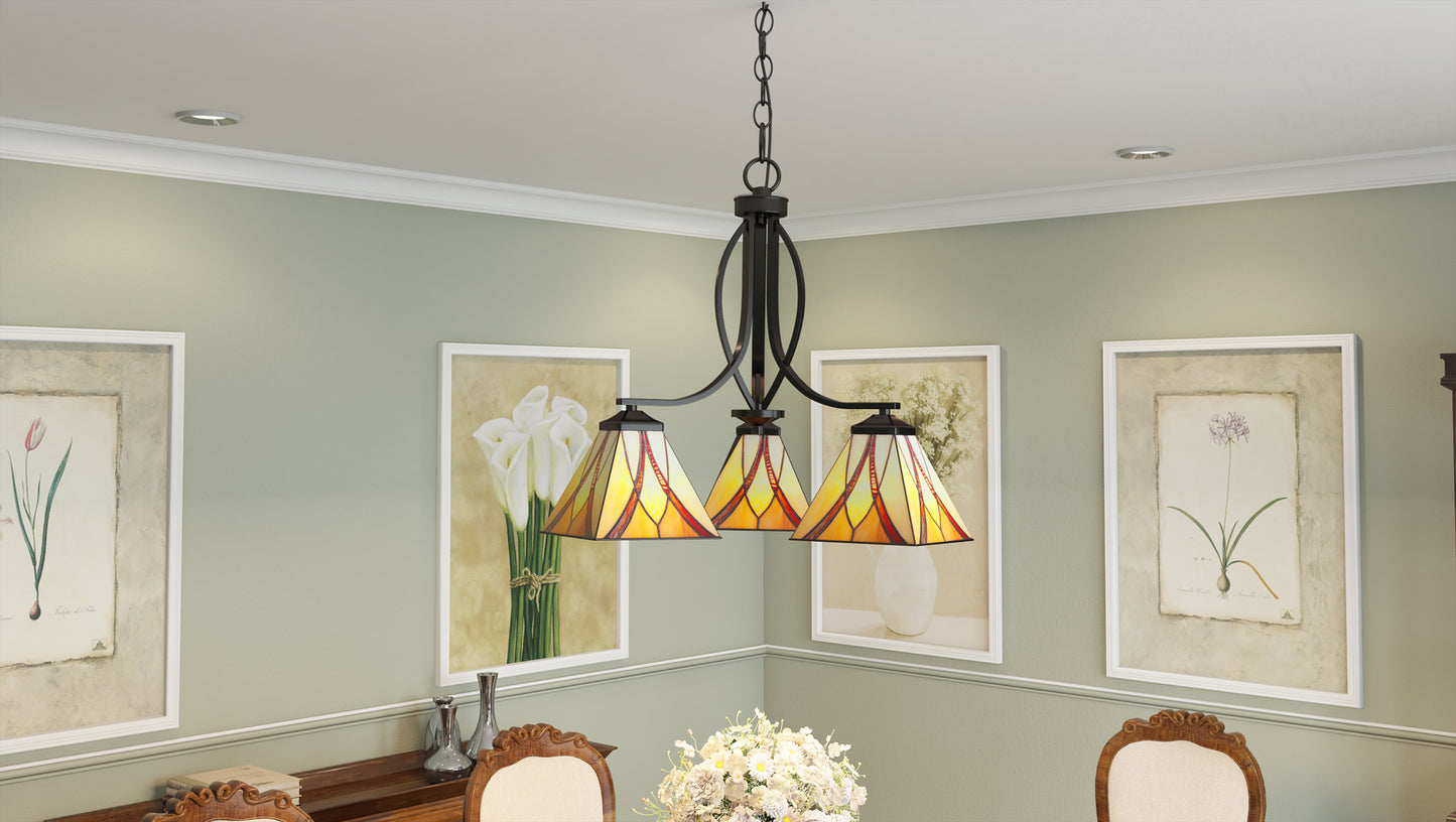 Quoizel Asheville Chandelier, Valiant Bronze