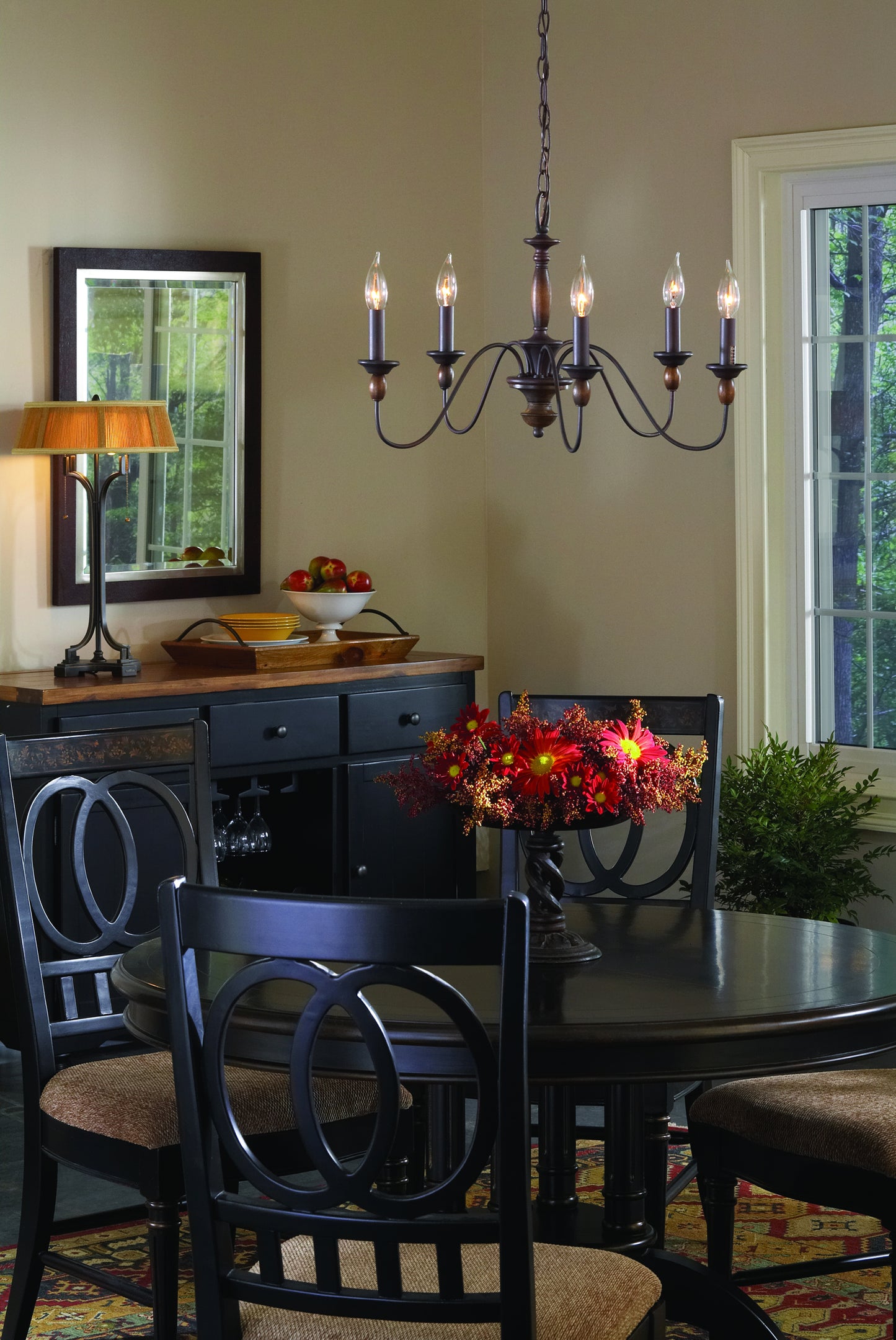 Quoizel Holbrook Chandelier, Tuscan Brown