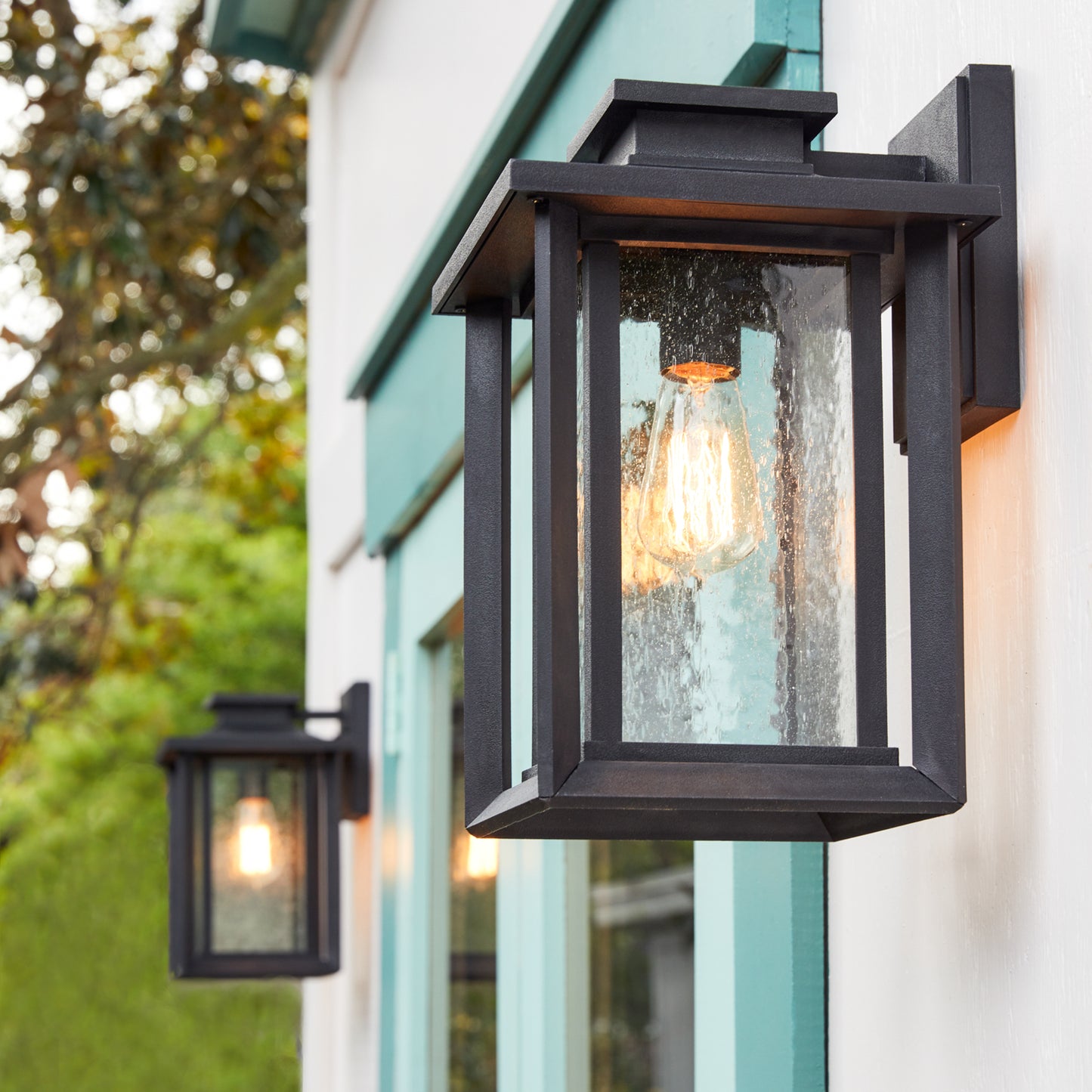 Quoizel Wakefield Outdoor Lantern, Earth Black