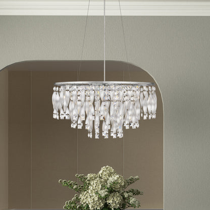 6 Light Pendant, Polished Chrome