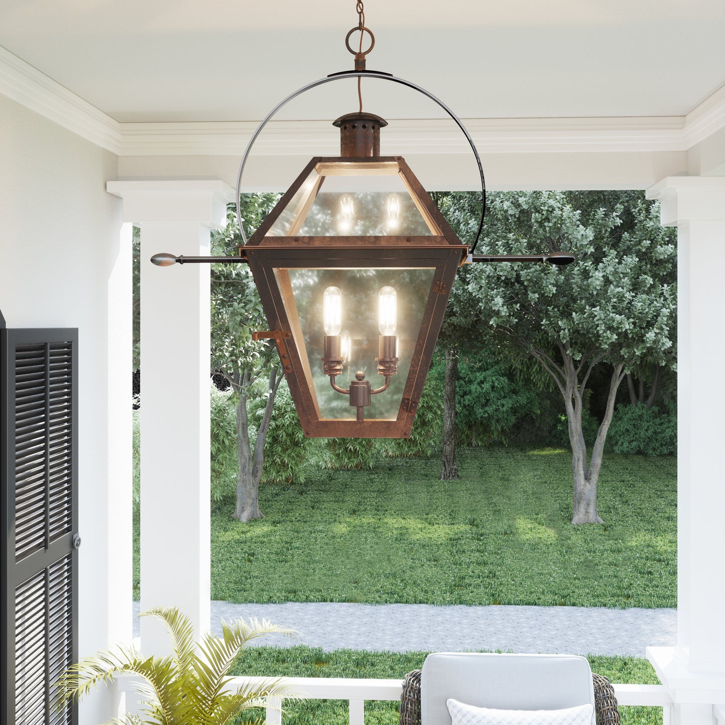 Quoizel Rue De Royal 2 Light Outdoor Hanging Lantern