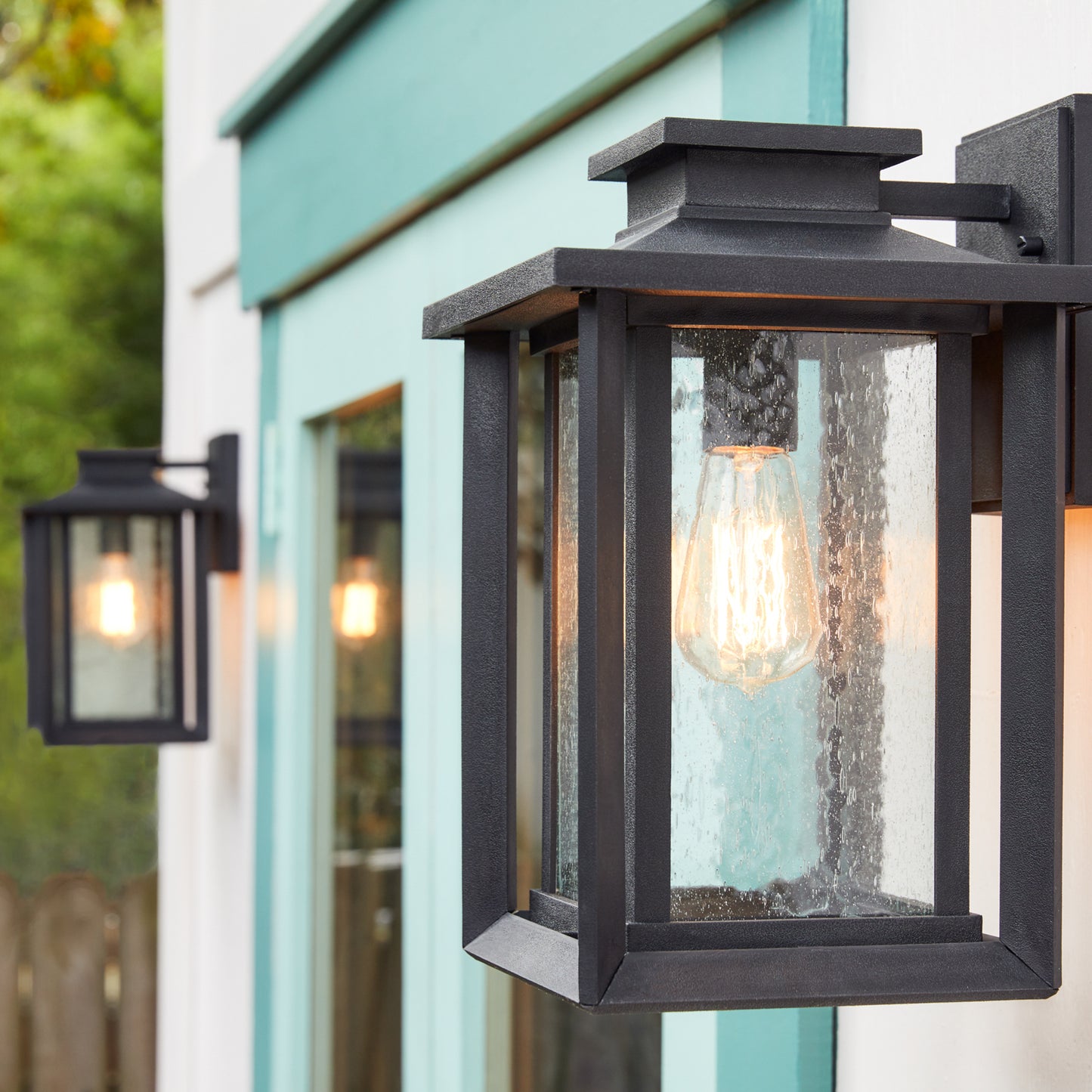 Quoizel Wakefield Outdoor Lantern, Earth Black