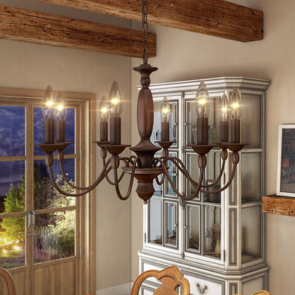 Quoizel Holbrook Chandelier, Tuscan Brown