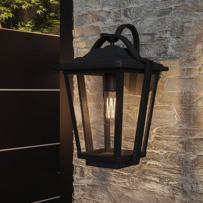 Quoizel Darius 1 Light Outdoor Lantern, Earth Black