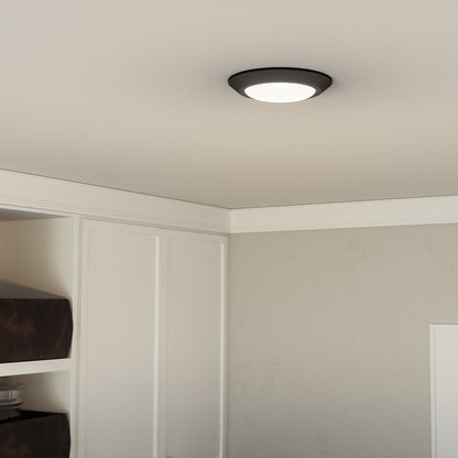 Quoizel Verge Flush Mount, Earth Black